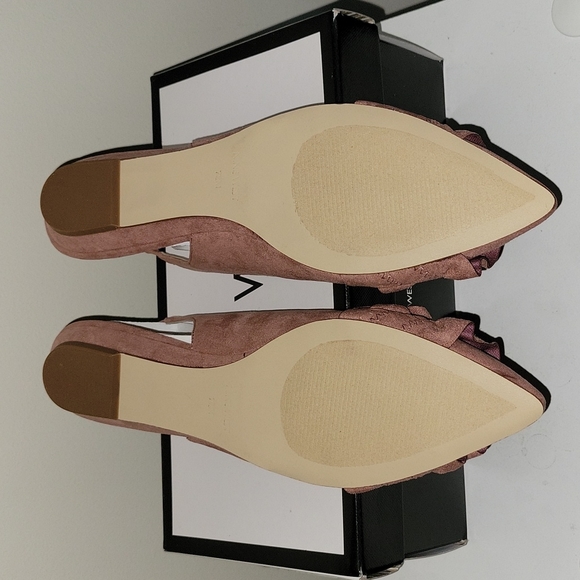 NINE WEST Samantha Sling Shoe Light Pink Fabric Size 7.5 - Picture 3 of 4